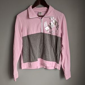 VS PINK | Light Pink Quarter Zip Pullover size S